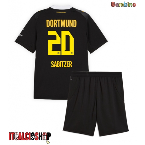 Borussia Dortmund Marcel Sabitzer #20 Seconda Maglia Bambino 2026-27 Manica Corta (+ Pantaloni corti)